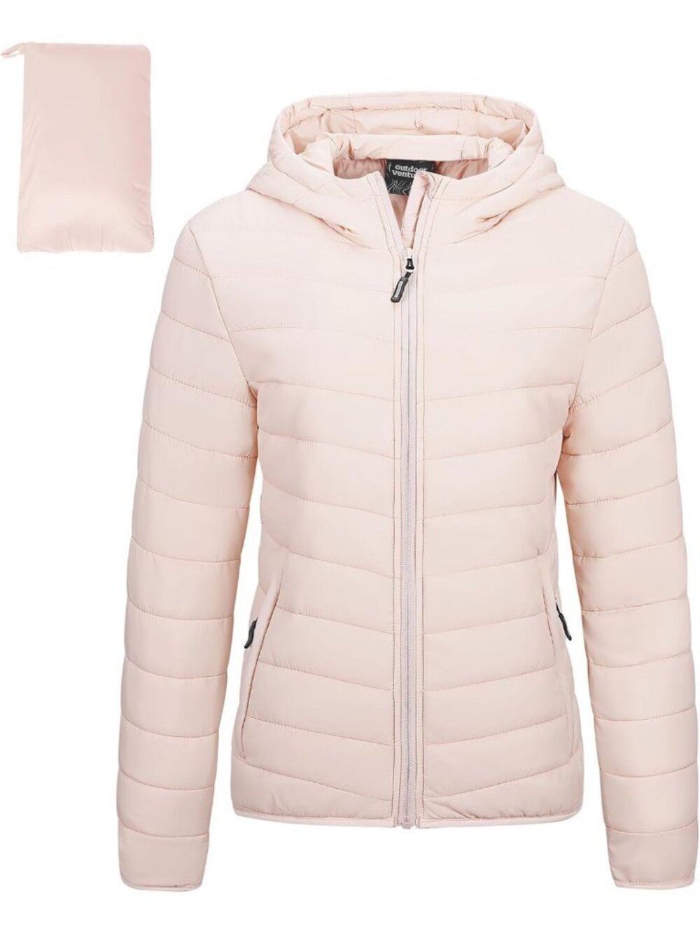 Lightweight Packable Puffer Jacket for Women with Hood - Perfect for Outdoor